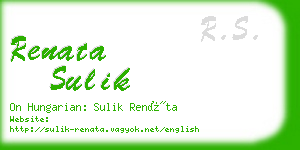 renata sulik business card